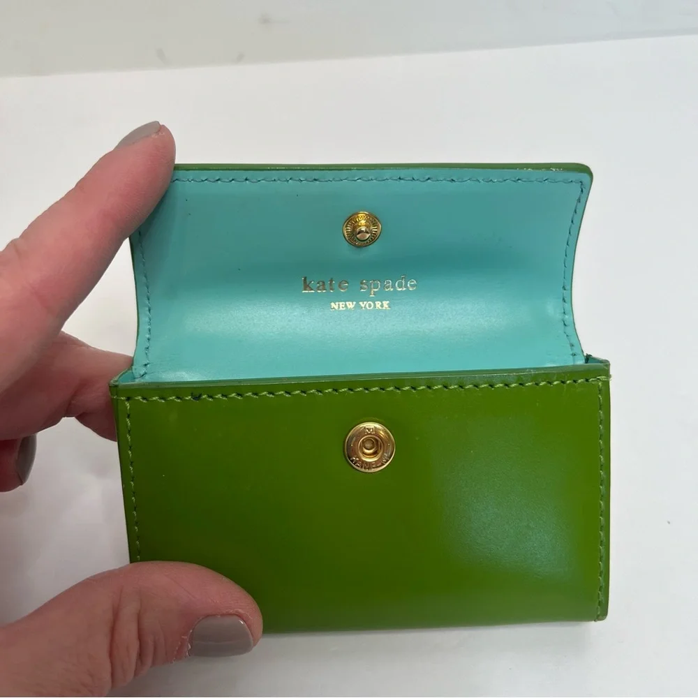 Kate Spade Green Business Card Holder